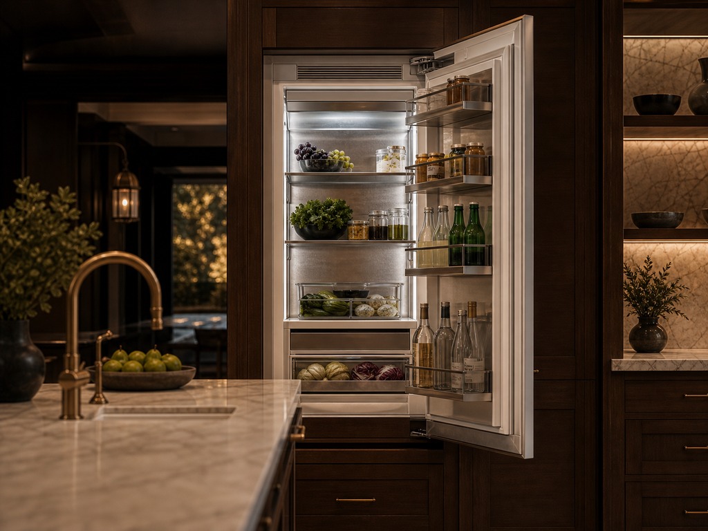 Viking built-in refrigeration repair in an Atherton estate kitchen