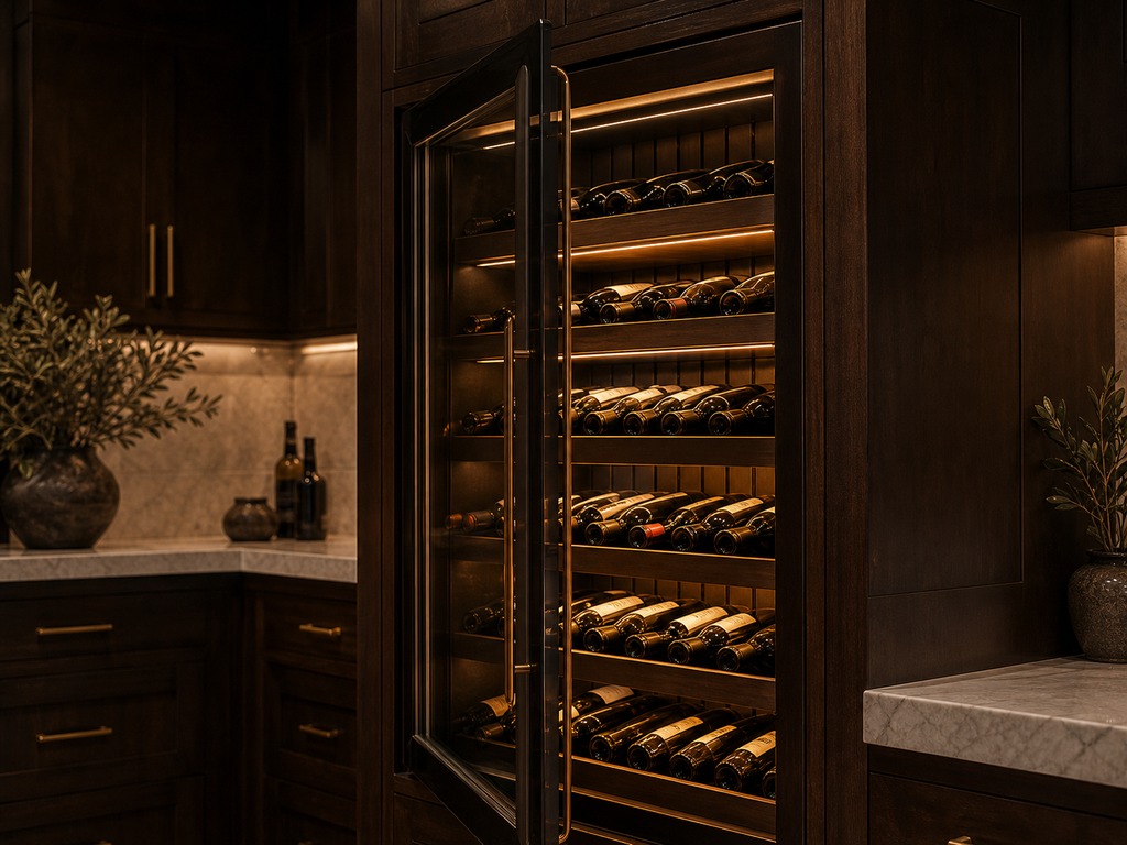 Viking wine & beverage storage repair in an Atherton estate kitchen